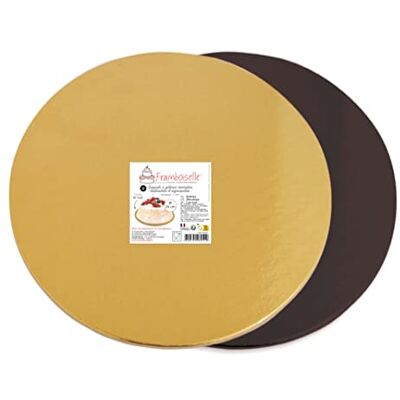 Framboiselle – Set di 4 Supporto per Torte Rotonde Non Disponibile Oro/Nero 30 x 10 x 0,6 cm Framboiselle – Set di 4 Supporto per Torte Rotonde Non Disponibile Oro/Nero 30 x 10 x 0,6 cm
