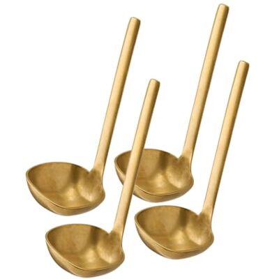 APS Cucchiaio BULQ, set da 4, acciaio inossidabile, rivestimento in PVD, dimensioni cucchiaio 4,5 x 4,5 cm, lunghezza totale 12,5 cm, oro APS Cucchiaio BULQ, set da 4, acciaio inossidabile, rivestimento in PVD, dimensioni cucchiaio 4,5 x 4,5 cm, lunghezza totale 12,5 cm, oro