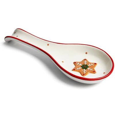Excelsa Wonderful Ginger posamestolo Natalizio in Ceramica, Decorazione Fiocco di Neve Excelsa Wonderful Ginger posamestolo Natalizio in Ceramica, Decorazione Fiocco di Neve