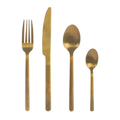 H&H Servizio 24 Posate Tavola Pulse in Acciaio Inox con Finitura Oro Opaco – 6 Cucchiai, 6 Forchette, 6 Coltelli, 6 Cucchiaini – Lavabili in Lavastoviglie H&H Servizio 24 Posate Tavola Pulse in Acciaio Inox con Finitura Oro Opaco – 6 Cucchiai, 6 Forchette, 6 Coltelli, 6 Cucchiaini – Lavabili in Lavastoviglie