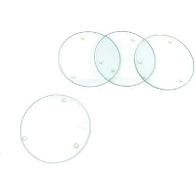Glorex Sottobicchieri in vetro, multicolore, 10,3 x 10,3 x 2,29 cm, 1 unità Glorex Sottobicchieri in vetro, multicolore, 10,3 x 10,3 x 2,29 cm, 1 unità