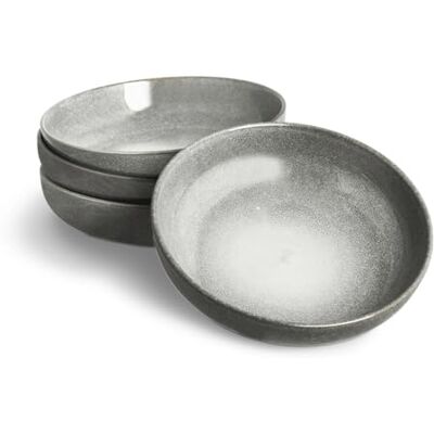 Springlane Kitchen stoviglie grigie, servizio da tavola in gres Misty Cliff (Grigio, Set di Piatti Fondi 4 pz) Springlane Kitchen stoviglie grigie, servizio da tavola in gres Misty Cliff (Grigio, Set di Piatti Fondi 4 pz)
