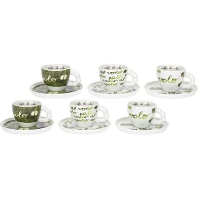 THUN Set 6 Tazzine con Piattino, Collezione Caffè al VoloD6,7x5,25H 85cc D12 THUN Set 6 Tazzine con Piattino, Collezione Caffè al VoloD6,7x5,25H 85cc D12