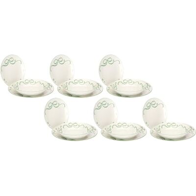 THUN Set Piatti 18 pezzi con Fiocco,D20,5 / D27 / D19 THUN Set Piatti 18 pezzi con Fiocco,D20,5 / D27 / D19