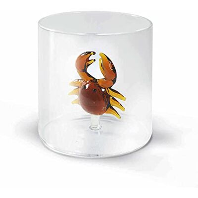 Western Digital Bicchiere in vetro borosilicato. Capacità 250 ml. Decoro granchio. Western Digital Bicchiere in vetro borosilicato. Capacità 250 ml. Decoro granchio.