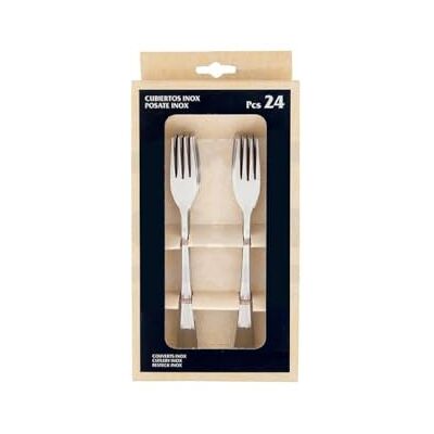 DRW Forchetta piccola Snack Acciaio Inox 24 Pezzi Taglia Unica DRW Forchetta piccola Snack Acciaio Inox 24 Pezzi Taglia Unica
