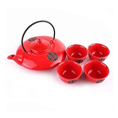 lachineuse Set da tè asiatici con Vassoio tradizionalmente Decorato con Simbolo di longevità lachineuse Set da tè asiatici con Vassoio tradizionalmente Decorato con Simbolo di longevità