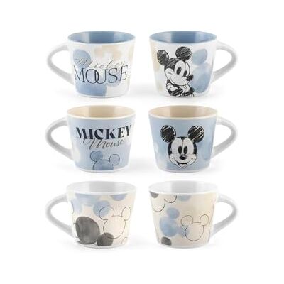 H&H Set 6 Tazze da Caffè Mickey Blogger in New Bone China – Decoro Disney, Senza Piattino, Capacità 90 cc H&H Set 6 Tazze da Caffè Mickey Blogger in New Bone China – Decoro Disney, Senza Piattino, Capacità 90 cc