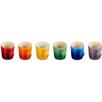LE CREUSET Set di 6 tazzine da caffè in gres Rainbow LE CREUSET Set di 6 tazzine da caffè in gres Rainbow
