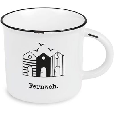 Grafik Werkstatt Grafik-Werkstatt Tazza da caffè vintage Tazza in ceramica da regalare marittimo voglia di distanza. Grafik Werkstatt Grafik-Werkstatt Tazza da caffè vintage Tazza in ceramica da regalare marittimo voglia di distanza.