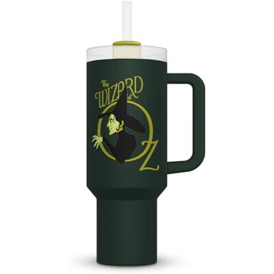 Pyramid Wizard of OZ Witch Icon, bicchiere da 1200 ml, con cannuccia e coperchio, isolamento sottovuoto a doppia parete, mantiene la temperatura fredda fino a 11 ore, caldo fino a 7 ore, Pyramid Wizard of OZ Witch Icon, bicchiere da 1200 ml, con cannuccia e coperchio, isolamento sottovuoto a doppia parete, mantiene la temperatura fredda fino a 11 ore, caldo fino a 7 ore,
