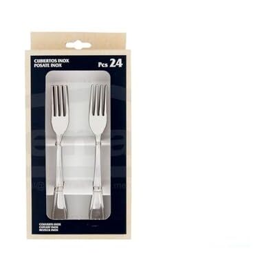 DRW Forchetta piccola Snack Acciaio Inox 24 Pezzi Taglia Unica DRW Forchetta piccola Snack Acciaio Inox 24 Pezzi Taglia Unica
