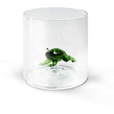 Western Digital Bicchiere in vetro borosilicato. Capacità 250 ml. Decoro rana. Western Digital Bicchiere in vetro borosilicato. Capacità 250 ml. Decoro rana.