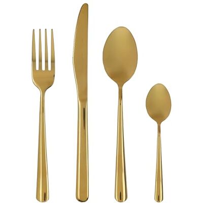 Tognana Element, Servizio 24 posate, acciaio inox 18/0, oro Tognana Element, Servizio 24 posate, acciaio inox 18/0, oro