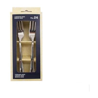 DRW Forchetta Normale Acciaio Inox 24 Pezzi Taglia Unica DRW Forchetta Normale Acciaio Inox 24 Pezzi Taglia Unica