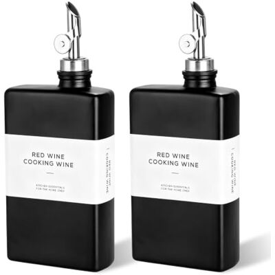 AiQInu 2 Pezzi Bottiglia per Olio, 350ml Oliera Bottiglie Vetro, Oliera Vetro con Beccuccio, 36 Etichette, Imbuto, Protezione UV, Bottiglia Olio Per Cucina, Caffè E Bar AiQInu 2 Pezzi Bottiglia per Olio, 350ml Oliera Bottiglie Vetro, Oliera Vetro con Beccuccio, 36 Etichette, Imbuto, Protezione UV, Bottiglia Olio Per Cucina, Caffè E Bar
