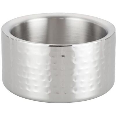 Winco raso finitura martellata, diametro 12,7 cm, a doppia parete vino sottobicchiere Winco raso finitura martellata, diametro 12,7 cm, a doppia parete vino sottobicchiere