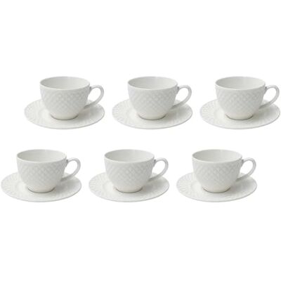 LA PORCELLANA BIANCA Reale Set Caffè 6 Pz con piattino 100 cc, New Bone China LA PORCELLANA BIANCA Reale Set Caffè 6 Pz con piattino 100 cc, New Bone China