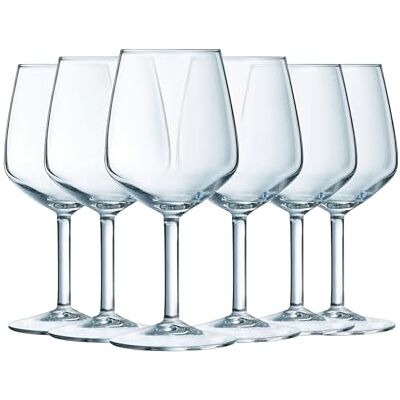 Arcoroc Silhouette – Set da 6 calici da vino bianco 19 cl in vetro cristallino – Vino bianco, degustazione e servizio tavola – Alta resistenza – Lavabili in lavastoviglie – Fabbricati in Francia Arcoroc Silhouette – Set da 6 calici da vino bianco 19 cl in vetro cristallino – Vino bianco, degustazione e servizio tavola – Alta resistenza – Lavabili in lavastoviglie – Fabbricati in Francia
