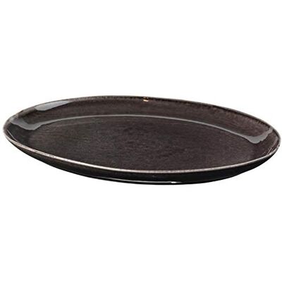 Broste Copenhagen – Piatto da portata – Nordic – Colore: Coal – Ceramica – Lunghezza: 35,5 cm Broste Copenhagen – Piatto da portata – Nordic – Colore: Coal – Ceramica – Lunghezza: 35,5 cm