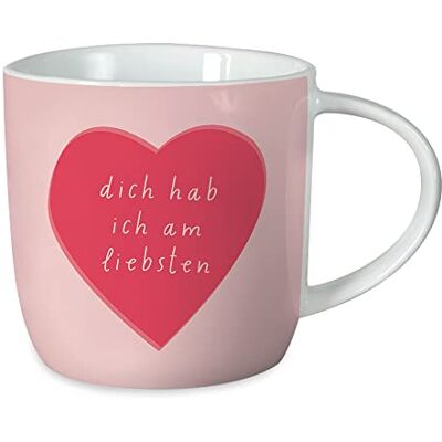 Grafik Werkstatt Grafik-Werkstatt Tazza da caffè con scritta in lingua tedesca Dich hab ich am liebsten da 300 ml Grafik Werkstatt Grafik-Werkstatt Tazza da caffè con scritta in lingua tedesca Dich hab ich am liebsten da 300 ml