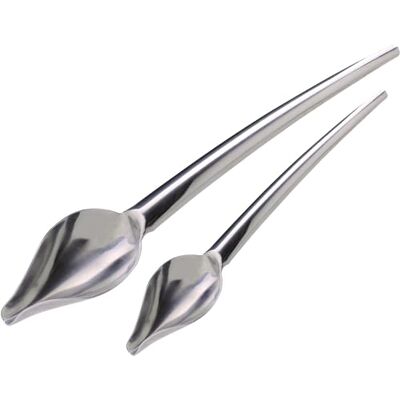 PATIFUN Set di 2 cucchiai decorativi in acciaio inox, 19/23 cm, cucchiai di piume, cucchiai di piume, cucchiai di piume, cucchiaio PATIFUN Set di 2 cucchiai decorativi in acciaio inox, 19/23 cm, cucchiai di piume, cucchiai di piume, cucchiai di piume, cucchiaio