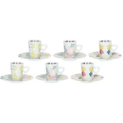 THUN Set 6 Tazzine Espresso con Piattini in Porcellana, Collezione Incanto di Primavera, 7,5x6 cm THUN Set 6 Tazzine Espresso con Piattini in Porcellana, Collezione Incanto di Primavera, 7,5x6 cm