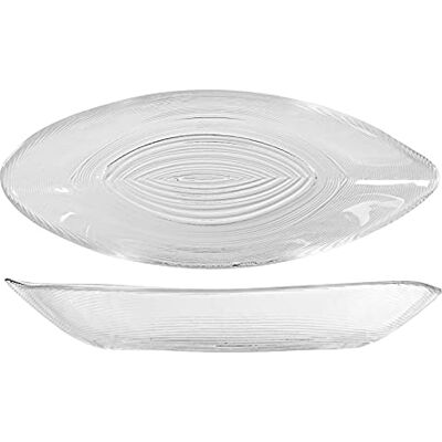 H&H Set di Piatti in Cristallo Ovali - 24x9,5 cm - Elegante H&H Set di Piatti in Cristallo Ovali - 24x9,5 cm - Elegante