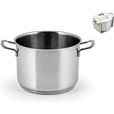 H&H Inox Elodie F/Ind Cm24 Lt8,5 Pentole E Preparazione Cucina, Acciaio Inossidabile, Argento, 24 cm H&H Inox Elodie F/Ind Cm24 Lt8,5 Pentole E Preparazione Cucina, Acciaio Inossidabile, Argento, 24 cm
