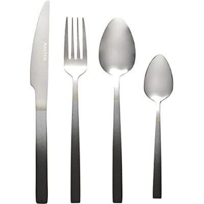 Salter Collezione Ombre Set di 16 posate in acciaio inossidabile, servizio di posate per 4 persone, finitura a specchio,con coltello, forchetta, cucchiaio, Argento Salter Collezione Ombre Set di 16 posate in acciaio inossidabile, servizio di posate per 4 persone, finitura a specchio,con coltello, forchetta, cucchiaio, Argento