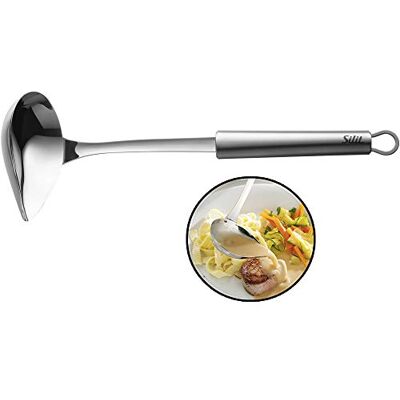 Silit Classic Line Cucchiaio da salsa, 28 cm, mestolo, mestolo, in acciaio inox lucido, lavabile in lavastoviglie Silit Classic Line Cucchiaio da salsa, 28 cm, mestolo, mestolo, in acciaio inox lucido, lavabile in lavastoviglie