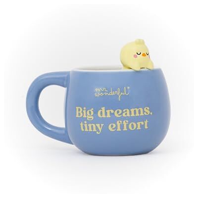 Mr. Wonderful Tazza 3D Lazy Pulcino – Big Dreams, Tiny Effort – Tazza in Dolomite 350 ml Mr. Wonderful Tazza 3D Lazy Pulcino – Big Dreams, Tiny Effort – Tazza in Dolomite 350 ml