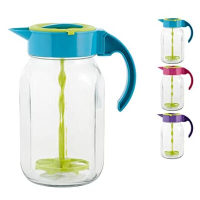 Home Caraffa con Tappo e Agitatore Spiro, in Vetro, Multicolore Assortito, 1.8 Lt – Agitatore per Bevande, Lavabile in Lavastoviglie, Invio Casuale del Colore Home Caraffa con Tappo e Agitatore Spiro, in Vetro, Multicolore Assortito, 1.8 Lt – Agitatore per Bevande, Lavabile in Lavastoviglie, Invio Casuale del Colore