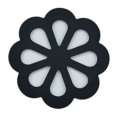 IXCVBNGHS Tappetino isolante da tavolo con motivo floreale e cartone animato, antiscivolo, in silicone, per la casa, tovaglietta per ciotola, sottobicchiere (nero), piccola IXCVBNGHS Tappetino isolante da tavolo con motivo floreale e cartone animato, antiscivolo, in silicone, per la casa, tovaglietta per ciotola, sottobicchiere (nero), piccola