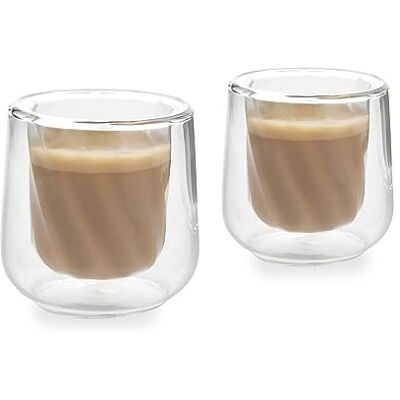 La Cafetière Set di bicchieri cortado a doppia parete 2pc Siena, tazze da caffè isolate da 135 ml per barista cortado, impilabili e leggere La Cafetière Set di bicchieri cortado a doppia parete 2pc Siena, tazze da caffè isolate da 135 ml per barista cortado, impilabili e leggere