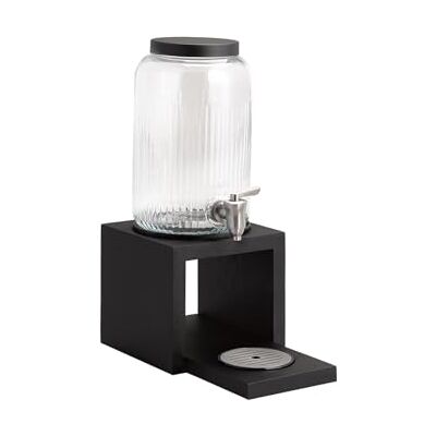 APS Distributore di bevande "VALO", base anche in legno di quercia nero (verniciato impermeabile), contenitore in vetro (3,8 litri) APS Distributore di bevande "VALO", base anche in legno di quercia nero (verniciato impermeabile), contenitore in vetro (3,8 litri)