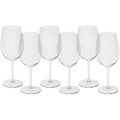 Set di 6 bicchieri trasparenti Excelsa stile sommelier - Cristalleria Set di 6 bicchieri trasparenti Excelsa stile sommelier - Cristalleria