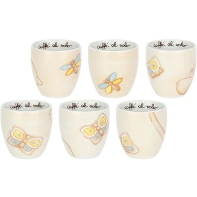 THUN Set 6 caffeini in porcellana, Elegance Porcellana, 6,3cm THUN Set 6 caffeini in porcellana, Elegance Porcellana, 6,3cm