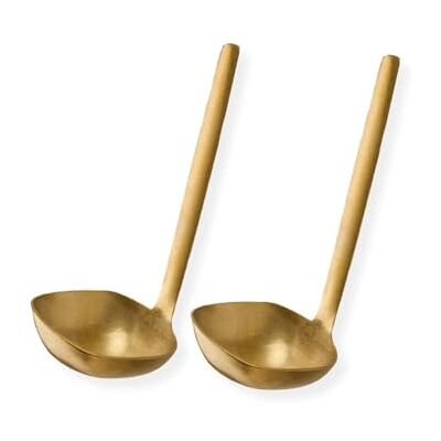 APS Cucchiaio BULQ, set da 2, acciaio inossidabile, rivestimento PVD, dimensioni cucchiaio 6,5 x 6,5 cm, lunghezza totale 17,5 cm, oro APS Cucchiaio BULQ, set da 2, acciaio inossidabile, rivestimento PVD, dimensioni cucchiaio 6,5 x 6,5 cm, lunghezza totale 17,5 cm, oro