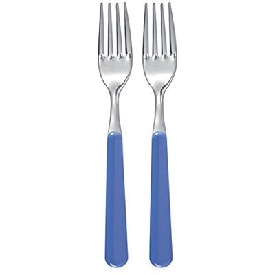 Excelsa Set Forchette in Acciaio Inox, Azzurro, 2 Pezzi Excelsa Set Forchette in Acciaio Inox, Azzurro, 2 Pezzi