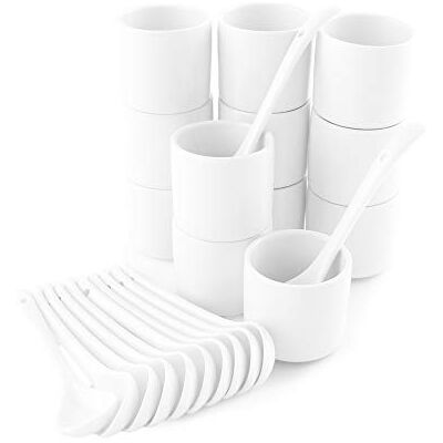 Holst Porzellan Set di portauova in Porcellana, impilabili, con Cucchiaio, Pezzi, Bianco, 24-TLG Holst Porzellan Set di portauova in Porcellana, impilabili, con Cucchiaio, Pezzi, Bianco, 24-TLG