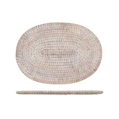H&H Sottopentola Ovale in Rattan Sbiancato, 24x17,5 cm, Protezione per Tavolo e Piano Cucina, Base per Pentole e Pirofile, Design Elegante e Naturale H&H Sottopentola Ovale in Rattan Sbiancato, 24x17,5 cm, Protezione per Tavolo e Piano Cucina, Base per Pentole e Pirofile, Design Elegante e Naturale