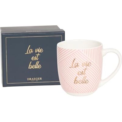 Tazza Draeger - La vie est belle - Ceramica, 320mL Tazza Draeger - La vie est belle - Ceramica, 320mL