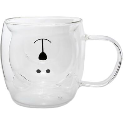 lachineuse Tazza con orsi carini trasparenti Vetro a doppia parete Con manico Capacità 275 ml Tazza caffè, tè, cioccolata calda, cappuccino Tazza decorativa giapponese Idea regalo lachineuse Tazza con orsi carini trasparenti Vetro a doppia parete Con manico Capacità 275 ml Tazza caffè, tè, cioccolata calda, cappuccino Tazza decorativa giapponese Idea regalo