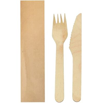 Garcia de Pou 100 pezzi – Set forchetta, coltello infondato Kraft 'Makan' 16 cm naturale legno Garcia de Pou 100 pezzi – Set forchetta, coltello infondato Kraft 'Makan' 16 cm naturale legno