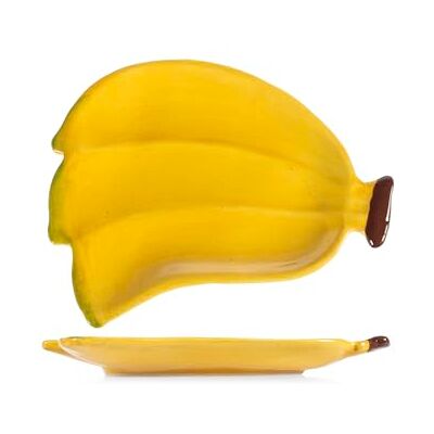 H&H Centrotavola Banana in Stoneware Decorato – Vassoio Ovale in Ceramica – Design Frutta Tropicale – 25x20x3h cm – Originale e Decorativo H&H Centrotavola Banana in Stoneware Decorato – Vassoio Ovale in Ceramica – Design Frutta Tropicale – 25x20x3h cm – Originale e Decorativo