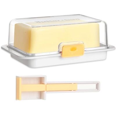 Windfromort Porta Burro da Frigorifero Contenitore per Burro in ABS+AS Con Cucchiaio Portaburro da Frigo Ecologico, Resistente al Calore, Design Rettangolare, Con Chiusura a Scatto (Bianco) Windfromort Porta Burro da Frigorifero Contenitore per Burro in ABS+AS Con Cucchiaio Portaburro da Frigo Ecologico, Resistente al Calore, Design Rettangolare, Con Chiusura a Scatto (Bianco)