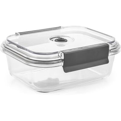 H&H Contenitore In Vetro Borosilicato 1040 Ml Con Coperchio Ermetico E Valvola Sottovuoto, Rettangolare 20x16 Cm, Forno E Microonde (Senza Coperchio), Lavabile In Lavastoviglie H&H Contenitore In Vetro Borosilicato 1040 Ml Con Coperchio Ermetico E Valvola Sottovuoto, Rettangolare 20x16 Cm, Forno E Microonde (Senza Coperchio), Lavabile In Lavastoviglie