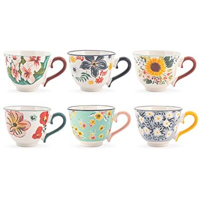 H&H Creamtea Set 6 Tazze Tè, in New Bone China, senza piattino, 220cc H&H Creamtea Set 6 Tazze Tè, in New Bone China, senza piattino, 220cc