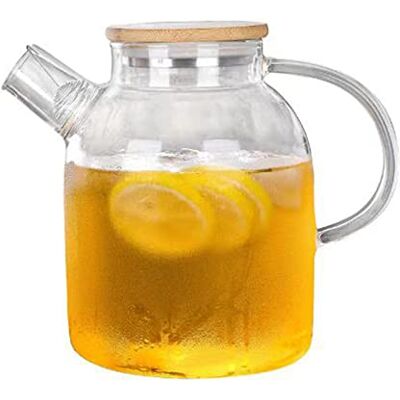 TEA SOUL Teiera in vetro con filtro e tappo in bamboo 1,5 L TEA SOUL Teiera in vetro con filtro e tappo in bamboo 1,5 L